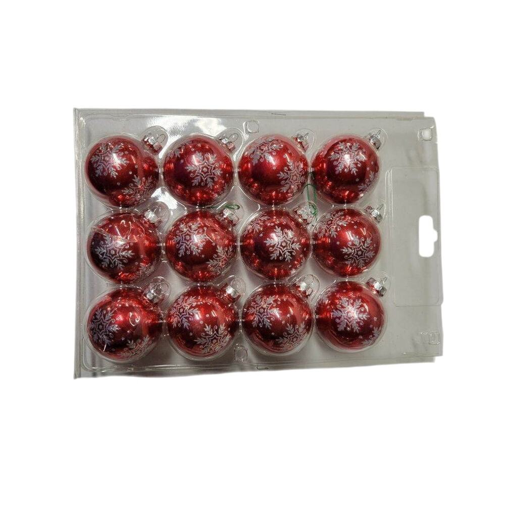 Vintage Tree Pattern Decorative Christmas Balls Pendant-Red NEW